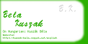 bela kuszak business card